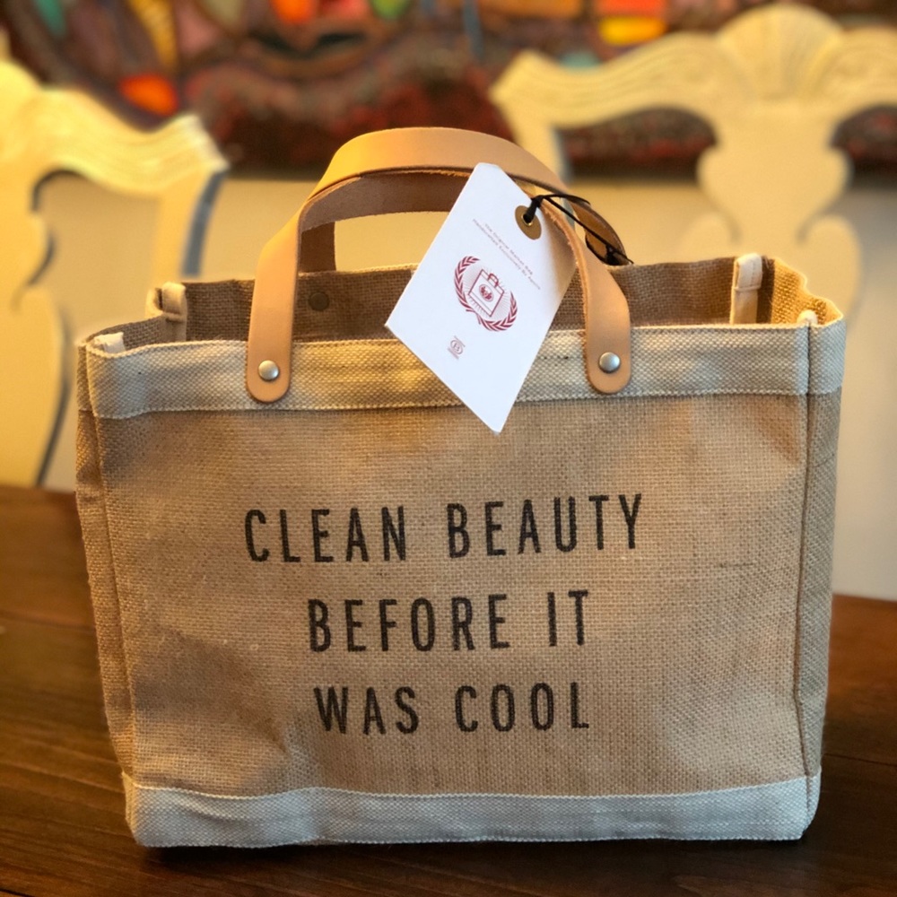 Apolis Market Bag, Natural & Leather, NWT